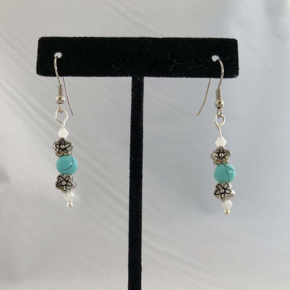 Handmade glass bead earrings
